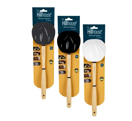 Hillhouse Silicone Round Head Spoon With Bamboo Handle
