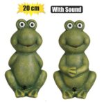 Orn animal cer frog w/sound 20 cm