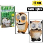 Orn Solar Light Animal Owl 12Cm Asstd