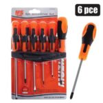 Screwdriver-set 6pce rubber-gr ip+stand