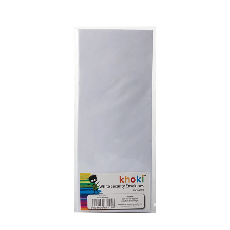 White Security Envelopes 240 x 107mm, Pack of 10