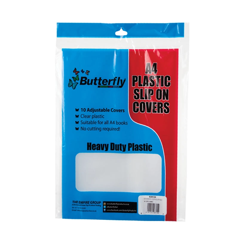 007-000108 Book Cover Plastic Adjustable A4 10 Piece
