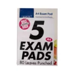 Book Exam Pad 80 Sheets Punched 5 Pack
