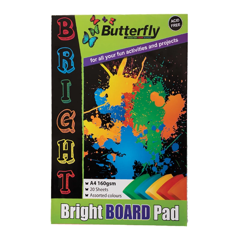 A4 Bright Board Pad 160gsm, 20 Sheets