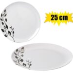 Melamine Leaf Dinner Plate 25Cm