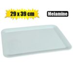 Melamine White Tray Rect 39X29Cm