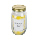 Embossed Glass Storage Jar 10x17cm - 950ml