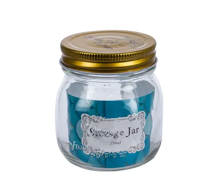 Embossed Glass Storage Jar - 250ml