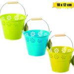 Planter Tinplate 10X12.5Cm Flower