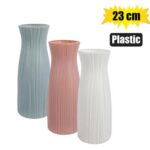 Vase Plastic Flared 23Cm Embossed