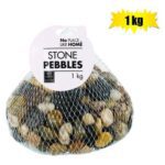 Pebbles riverstones 1kg mixed- col