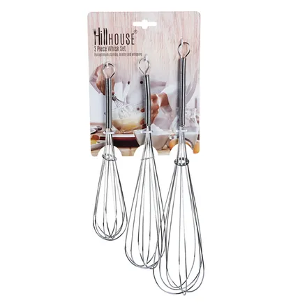 Hillhouse 3-Piece Stainless Steel Whisk Set