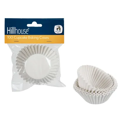 Hillhouse White Paper Baking Cups - 100 Pieces