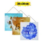 Plaque-Wall Canvas Farm 30X30Cm