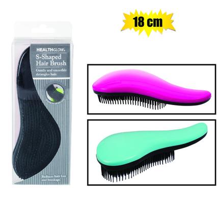 033-000145.jpg Hair Brush S-Shaped Detangling 18Cm - Image 1
