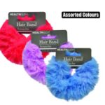 Hair Band Pom Pom Scrunchie Asstd Col