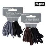 Hair Band Elastic 24Pc No Join Astd Dark
