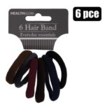 Hair Band Elastic 6Pc No Join Dark