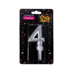 Candles birthday large foil nu mber-4