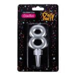 Candles birthday large foil nu mbers-8