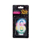 Candles birthday single number -6