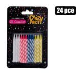 Candles birthday plain 24pce