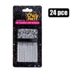 Candles birthday 24 candles+ho lders sil