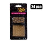 Candles birthday 24 candles+ho lders gld