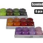 Candle votive 3.5cm 8pcs rainb ow scente