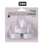 Candle Artificial Tea-Lite 3Pc Led B/O