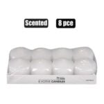 Candle votive 3.5cm 8pce white scented