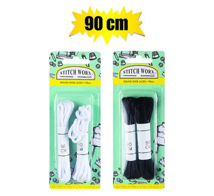 042-000110.jpg Haberdashery Shoe Laces 90Cm Round Asstd - Image 1