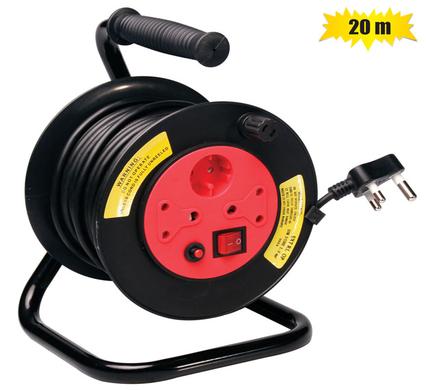 047-000517.jpg Extension-cord 20m w/reel - Image 1