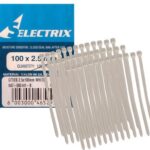 Cable-ties 2.5x100mm white 100 's bul