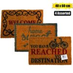 Doormat coir asstd designs 40x 60cm