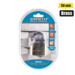 Padlock zenith brass 50mm carded