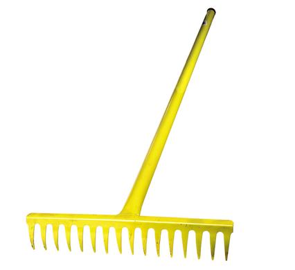 051-009216.jpg Rake 16t all-steel 1500mm-hand le yellow - Image 1