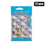 Cup-hooks brass-pl 20mm 12pce zenith