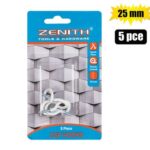 Cup-hooks white-pl-ctd 25mm 5p ce zenit