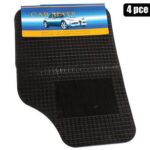 Car mat set rubber 4pce back+f ront