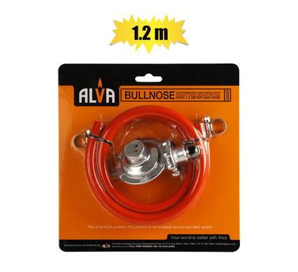 059-001556.jpg Gas regulator bullnose with 1. 2m hose - Image 1