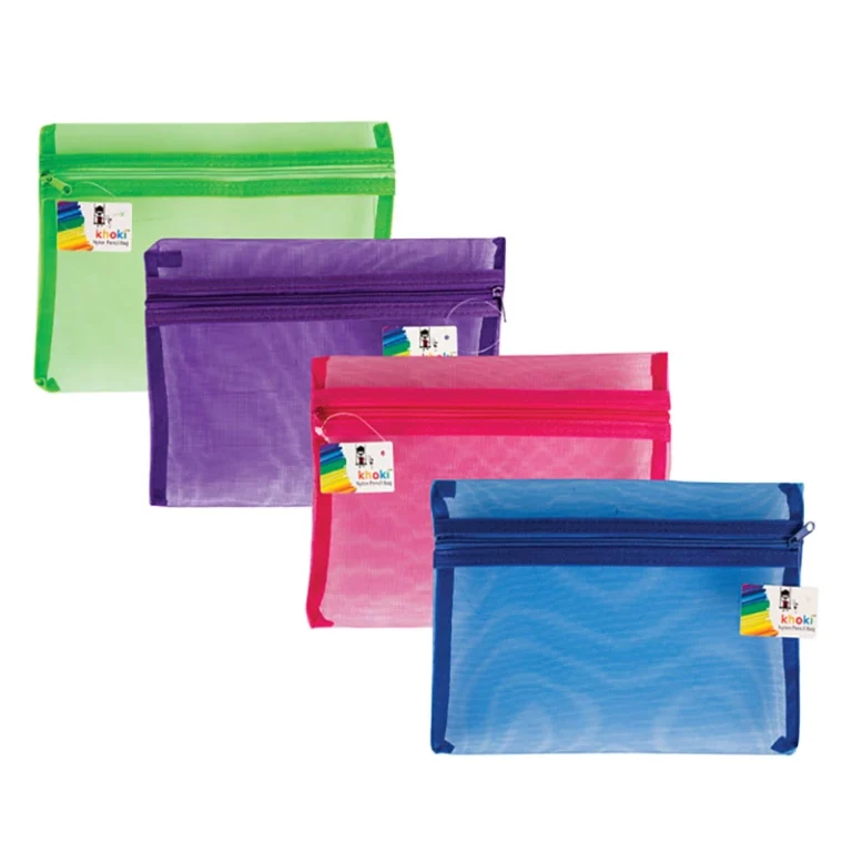 Pencil Case Mesh Colours A5 Assorted