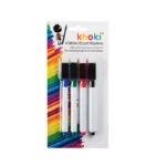 White Boards Marker With Eraser 4 Piece