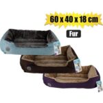 Pet bed rectangle "fur" 60x40x 18cm