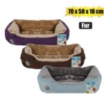Pet bed rectangle "fur" 70x50x 18cm
