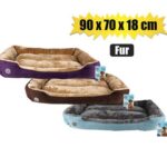 Pet bed rectangle "fur" 90x70x 18cm