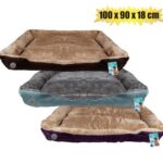 Pet bed rectangle "fur" 100x90 x18cm