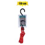 Cord stretch 2-claw ex-strong 110cm red