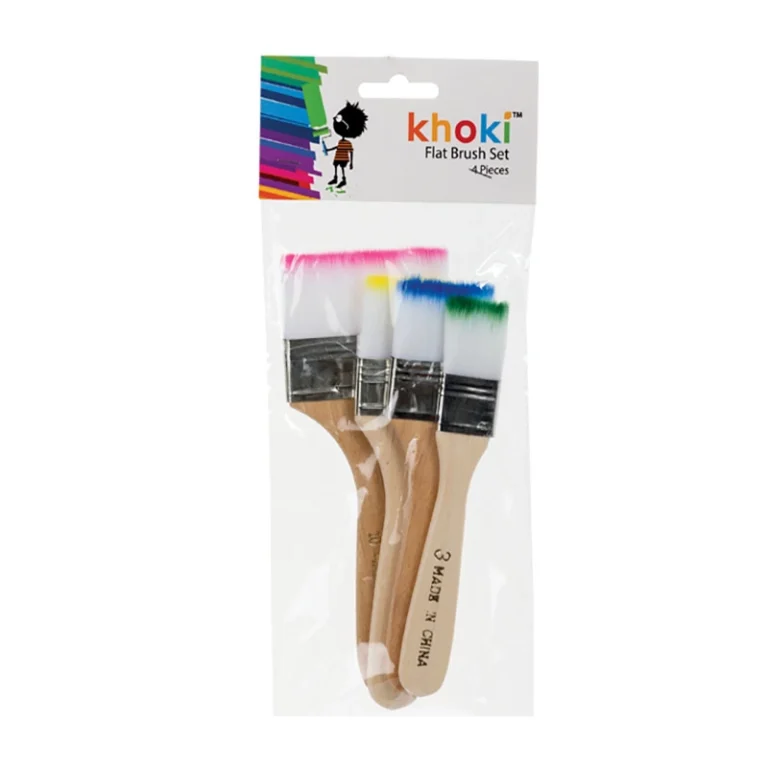 Art+craft Flat Paint Brushes 4 Piece Set