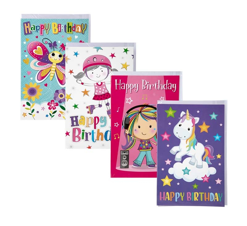 Girls Birthday Card & Envelope